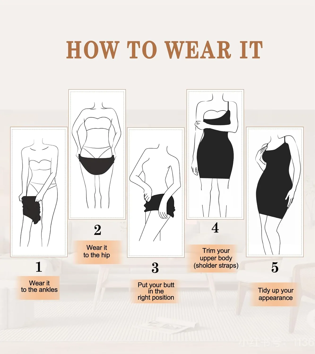 Shapewear Dress Slip, Seamless Full Slip Tummy Control Under Dress Slimming Body Shaper with Adjustable Straps