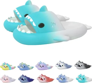 Shark Slides Shark Slippers, Summer Beach Slippers Indoor Slippers Bathroom Slippers Lightweight Non-slip Sandals for Women and Men