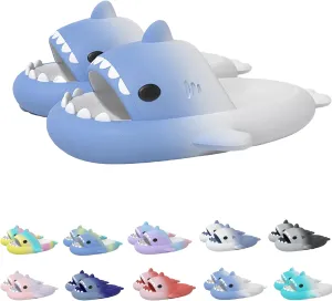 Shark Slides Shark Slippers, Summer Beach Slippers Indoor Slippers Bathroom Slippers Lightweight Non-slip Sandals for Women and Men