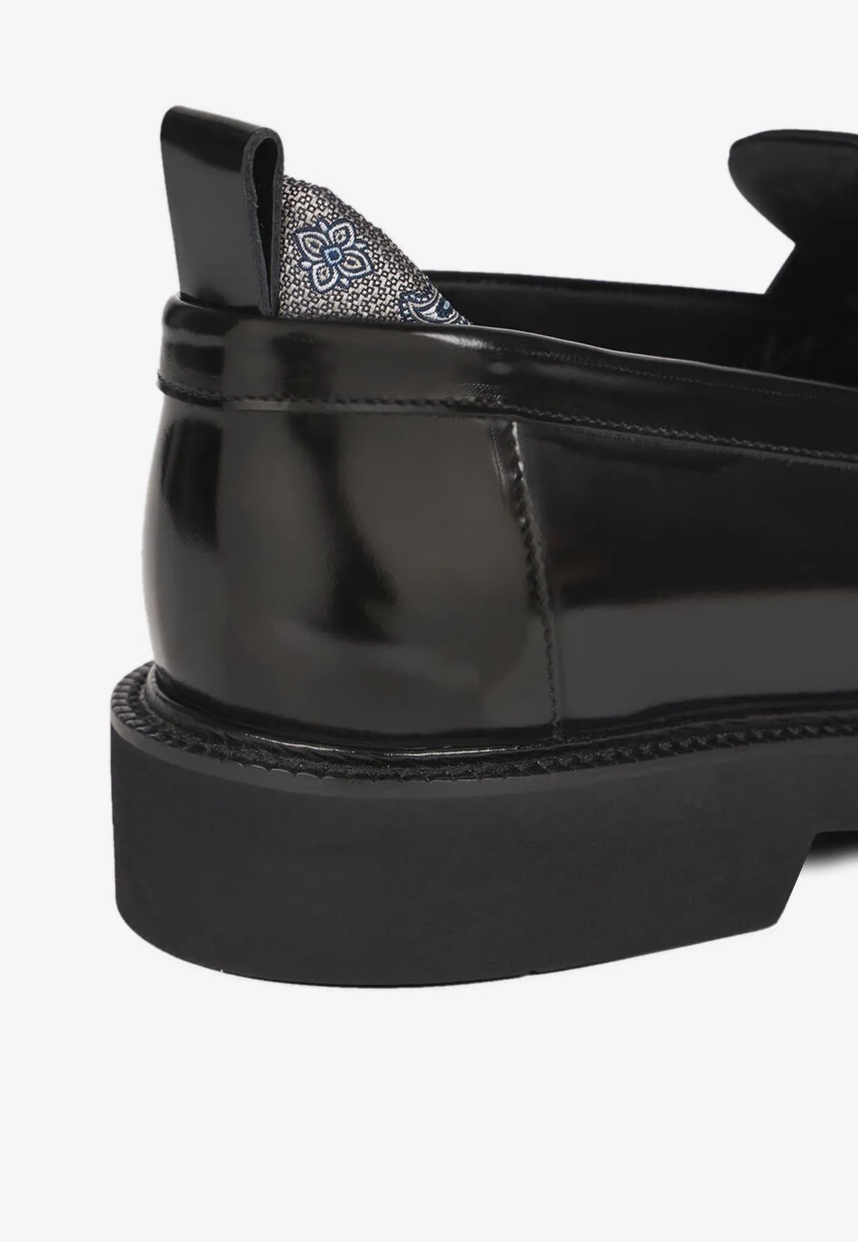 Shiny Leather Penny Loafers