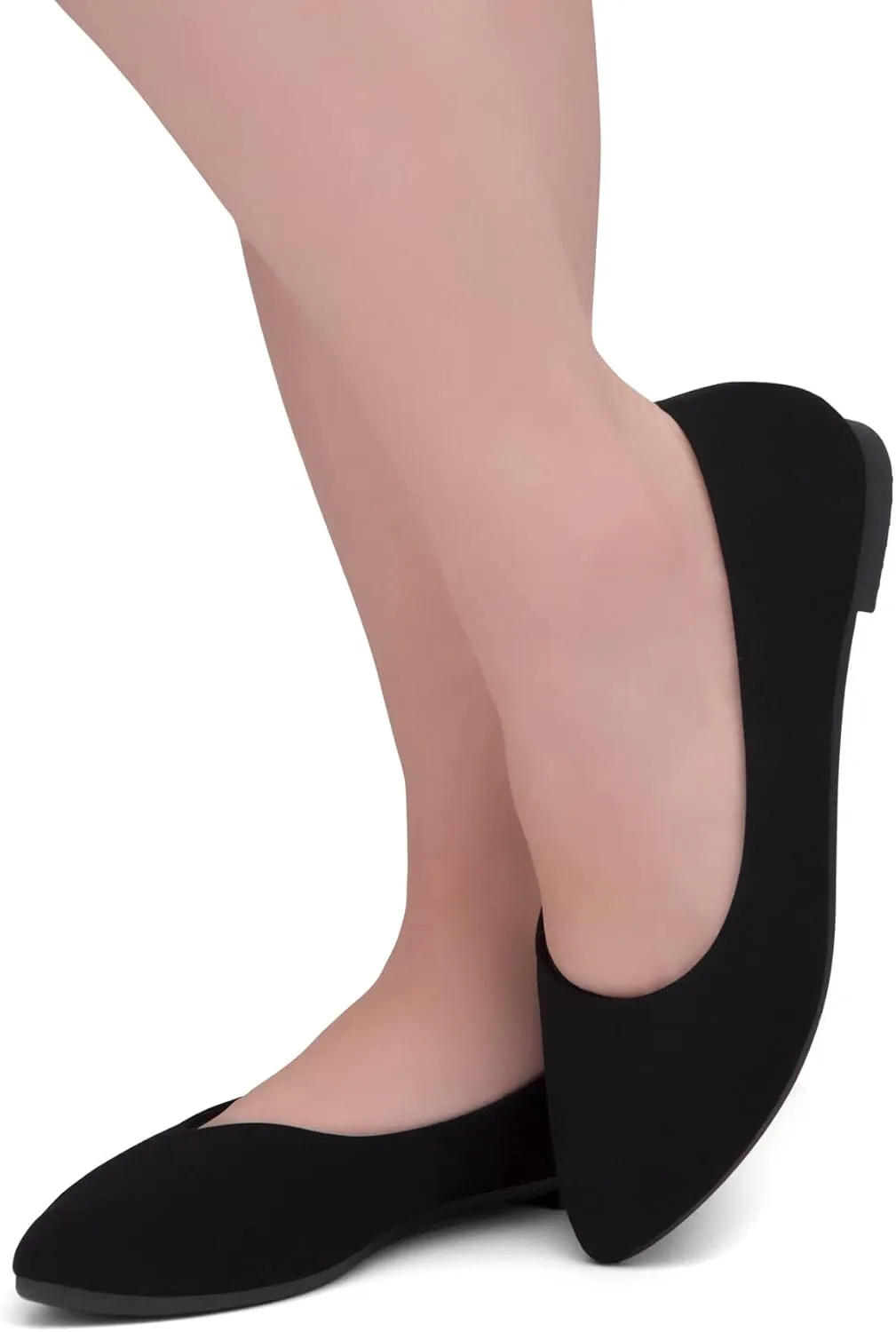 Shoe Land Womens SL-Kathleen Ballet Flats Pointed Toe Flat Shoes Classic Ballerina Comfort Dressy Shoes for Daily Work Office