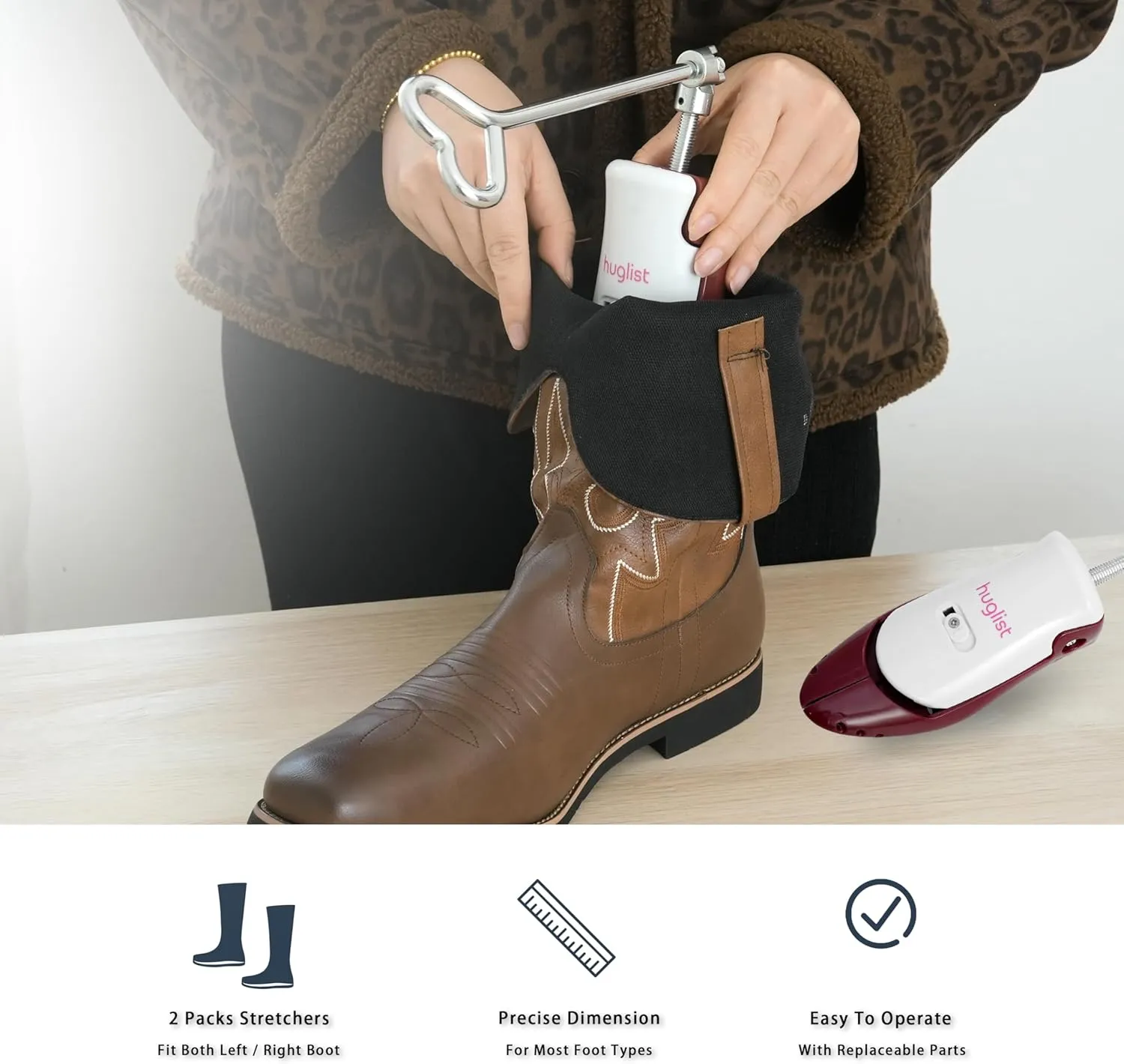 Shoe Stretcher - Adjustable Width & Height Boot Stretcher, Boot Expander, High Instep & Toe Box Stretcher