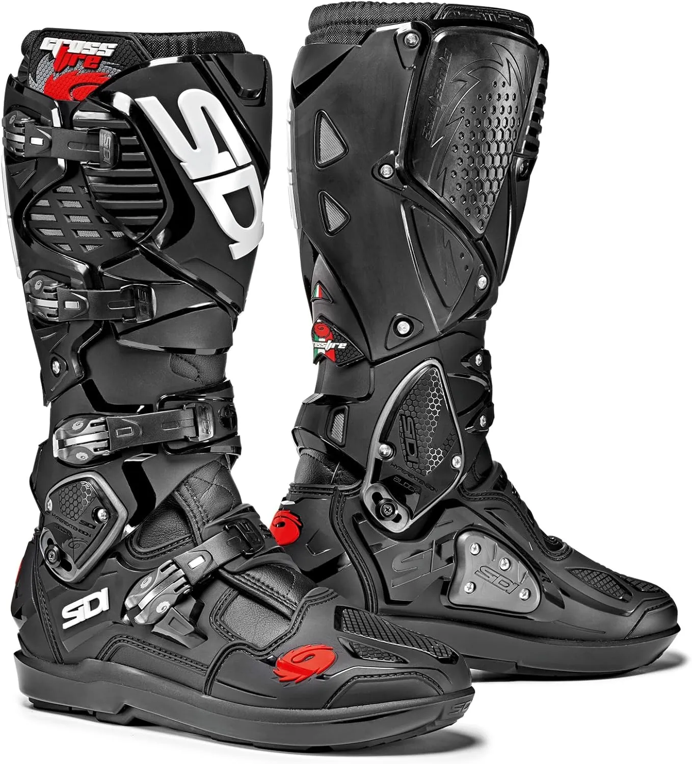 SiDI | Offroad Motorcycle Boots, Professional Motocross Boots for Men CROSSFIRE 3 SRS, Adjustable and Replaceable Buckles, Flex System, Hyper Extension Block