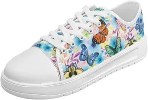 Slip on Sneakers Womens Wide Width Casual Breathable Polyester Running Sneakers Lightweight Low Top Soft Sole Walking Shoes