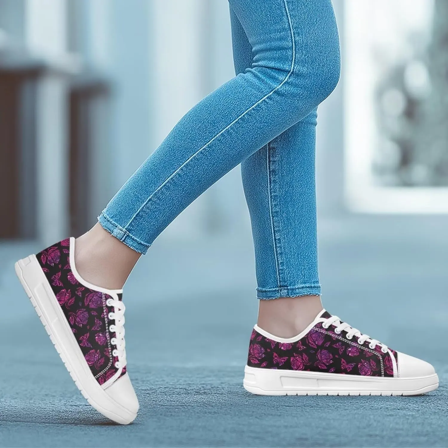 Sneakers for Women Memory Foam Spring Shoes for Women Footwear Slip-On Canvas Shoes Non Slip Fashion 5.5-13.5