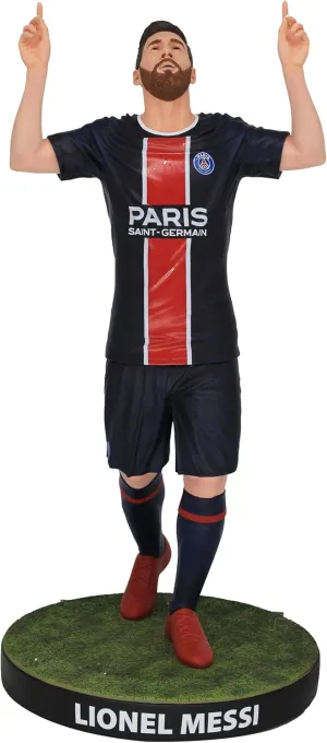 SoccerStarz Football's Finest – Officially Licensed Paris Saint-Germain Football Club Lionel Messi, 60cm Highly Detailed Resin, Luxurious Collectable Football Statue