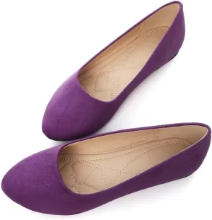 Stunner Women Cute Slip-On Ballet Shoes Soft Solid Classic Pointed Toe Flats