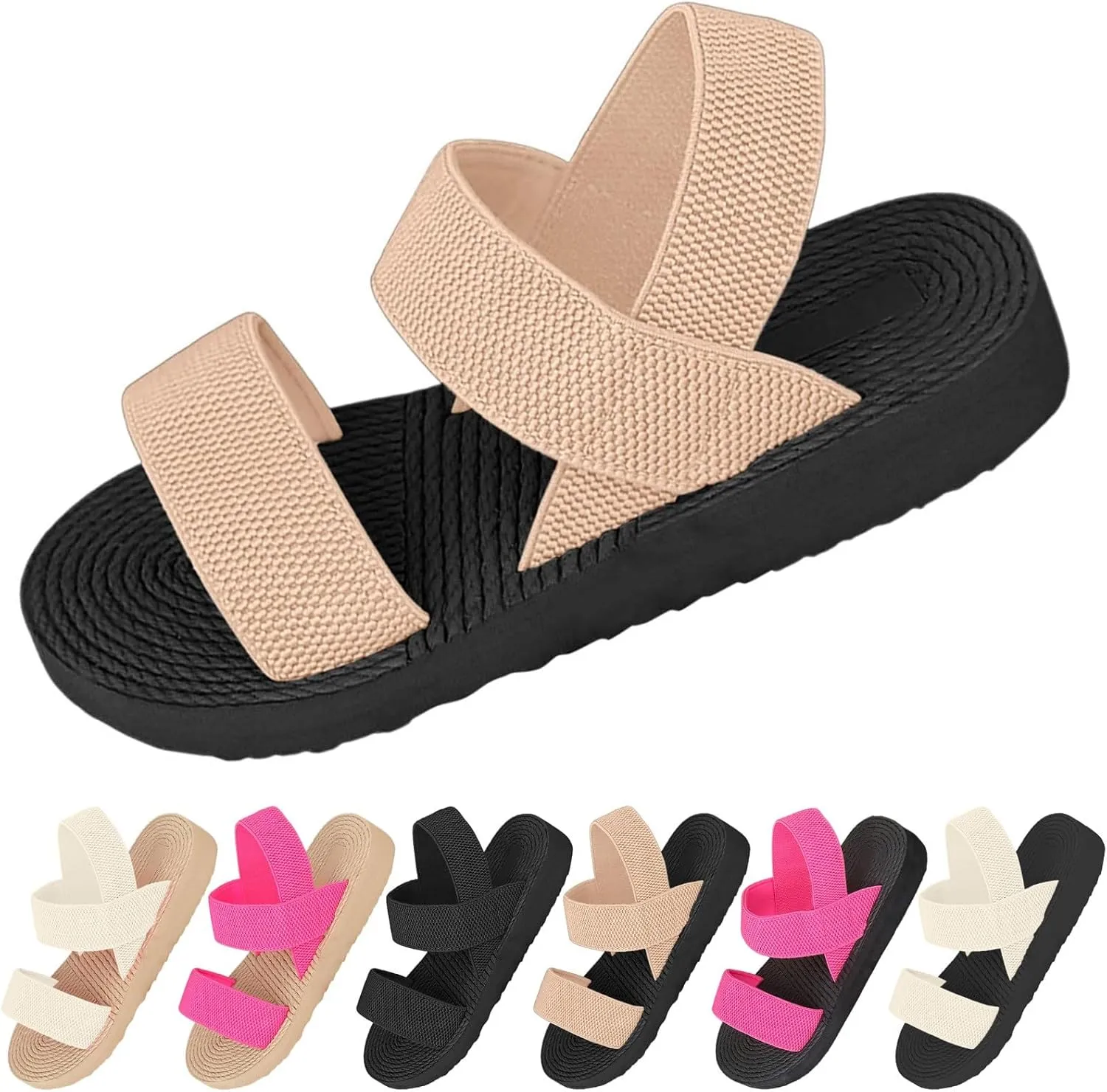 Summer Sandals for Womens 2025 Trendy Comfortable Walking Cute Sandals Casual Beach Vacation Shoes for Women
