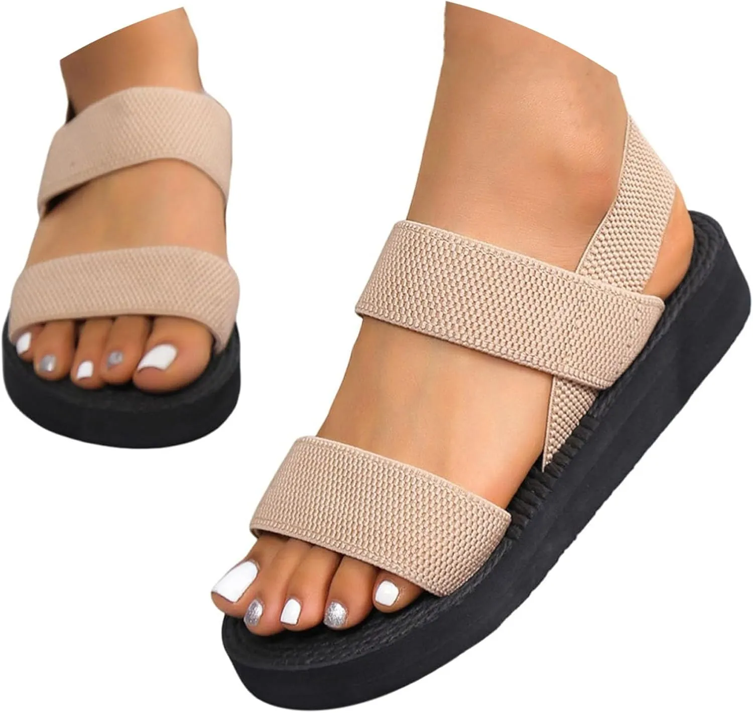 Summer Sandals for Womens 2025 Trendy Comfortable Walking Cute Sandals Casual Beach Vacation Shoes for Women
