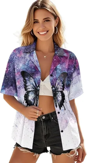 Summer Shirt for Women Casual Trendy Fashion Loose Fit Tunic Tops