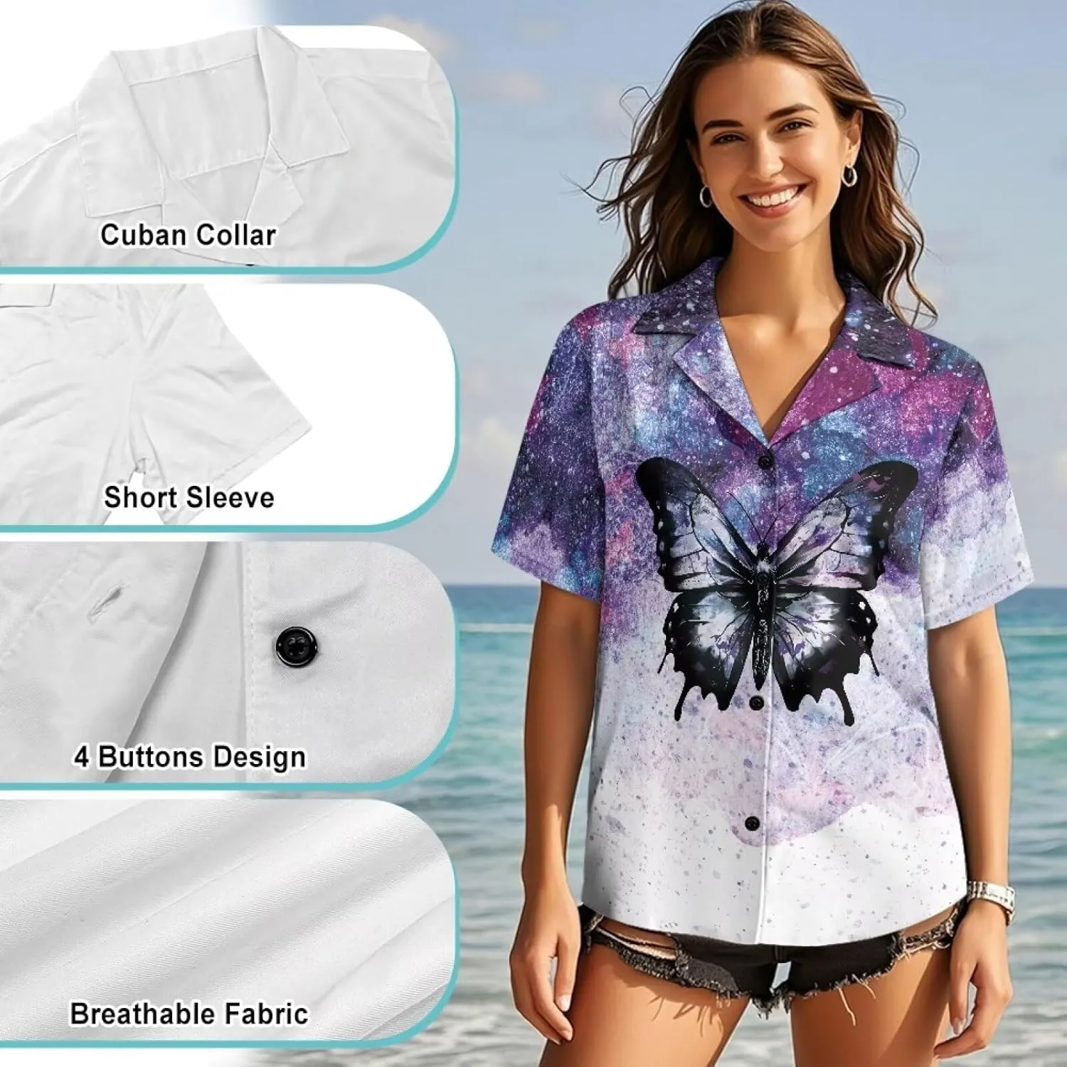 Summer Shirt for Women Casual Trendy Fashion Loose Fit Tunic Tops