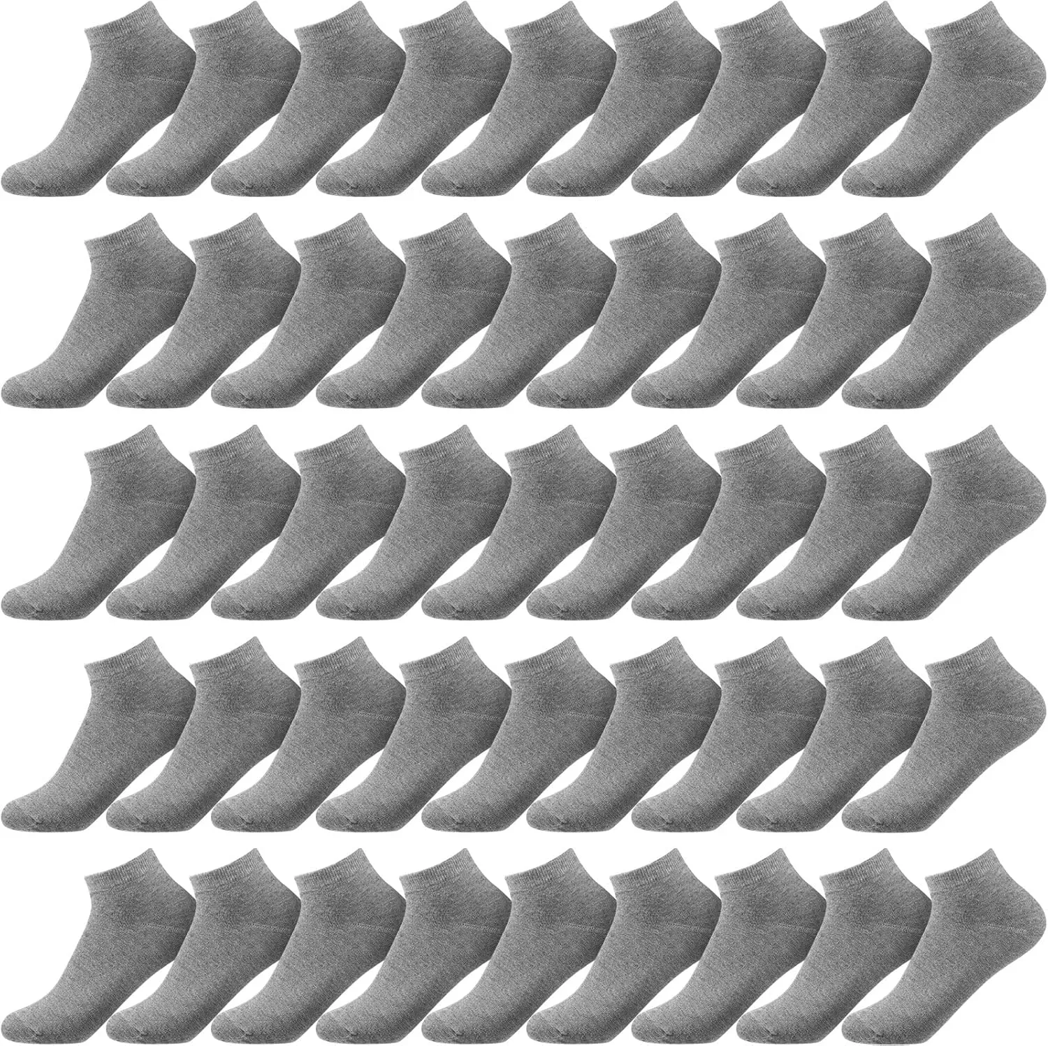 Syhood 60 Pairs No Show Socks Bulk Low Cut Socks for Men Women Unisex Thin Cotton Boat Liner for Homeless Casual Sports Tab