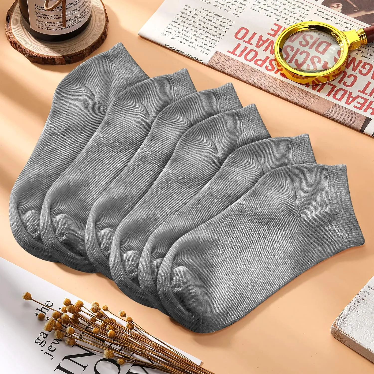 Syhood 60 Pairs No Show Socks Bulk Low Cut Socks for Men Women Unisex Thin Cotton Boat Liner for Homeless Casual Sports Tab
