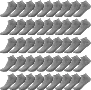 Syhood 60 Pairs No Show Socks Bulk Low Cut Socks for Men Women Unisex Thin Cotton Boat Liner for Homeless Casual Sports Tab