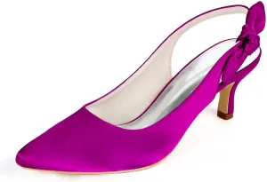 TarfiC Kitten Heels for Women,High Heels for Women,Slip On Sandals for Women,Closed Toe Womens Heeled Sandals, Wedding Shoes for Bride,Summer Dressy Heels
