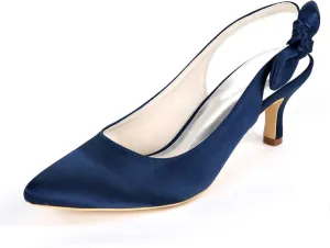 TarfiC Kitten Heels for Women,High Heels for Women,Slip On Sandals for Women,Closed Toe Womens Heeled Sandals, Wedding Shoes for Bride,Summer Dressy Heels