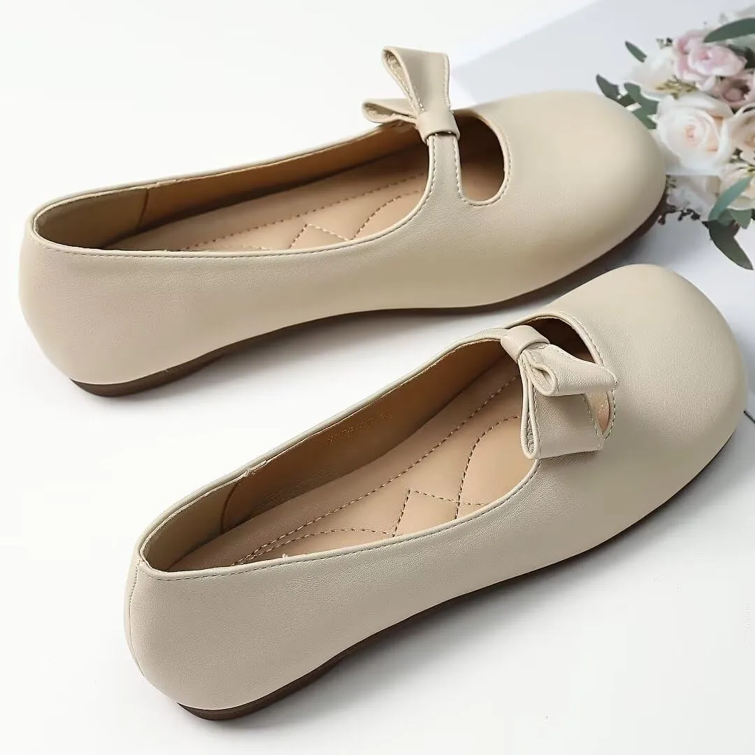 TN TANGNEST Women's Flats Classical Square Toe One Line Strap Mary Jane Flats Soft Slip On Flats