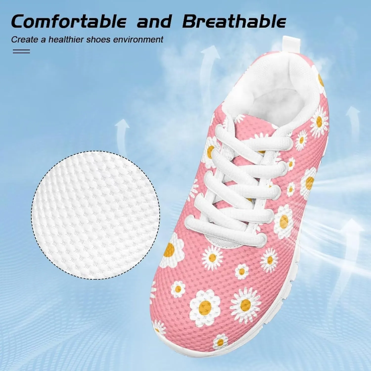 Trendy Girls Running Shoes Cute Sneakers for Kids School Athletic Shoes
