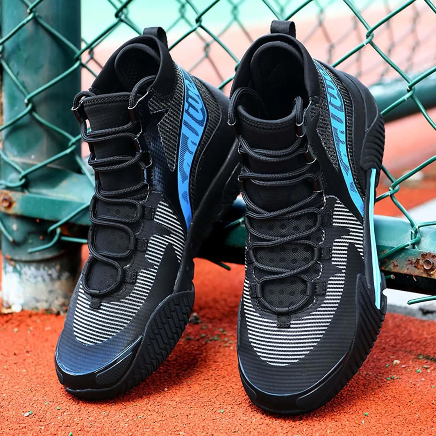 Usoway Men's Basketball Shoes Fashion Sneakers Breathable Non-Slip Walking Outdoor Training Sports Running Shoes Cushioned Fitness Tennis Shoes
