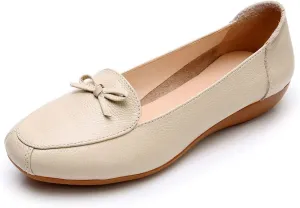 VenusCelia Women's Bowknot Wide Flat Shoe