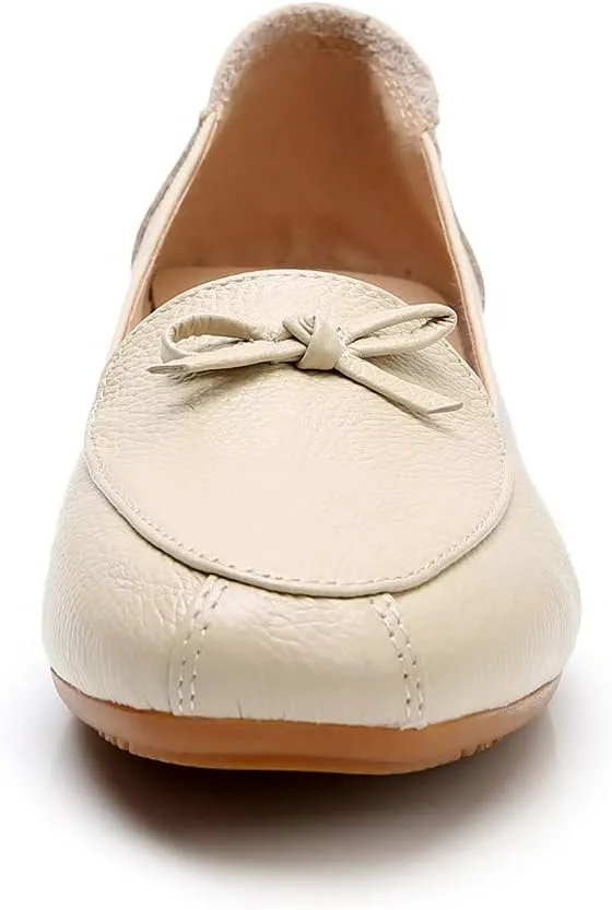 VenusCelia Women's Bowknot Wide Flat Shoe