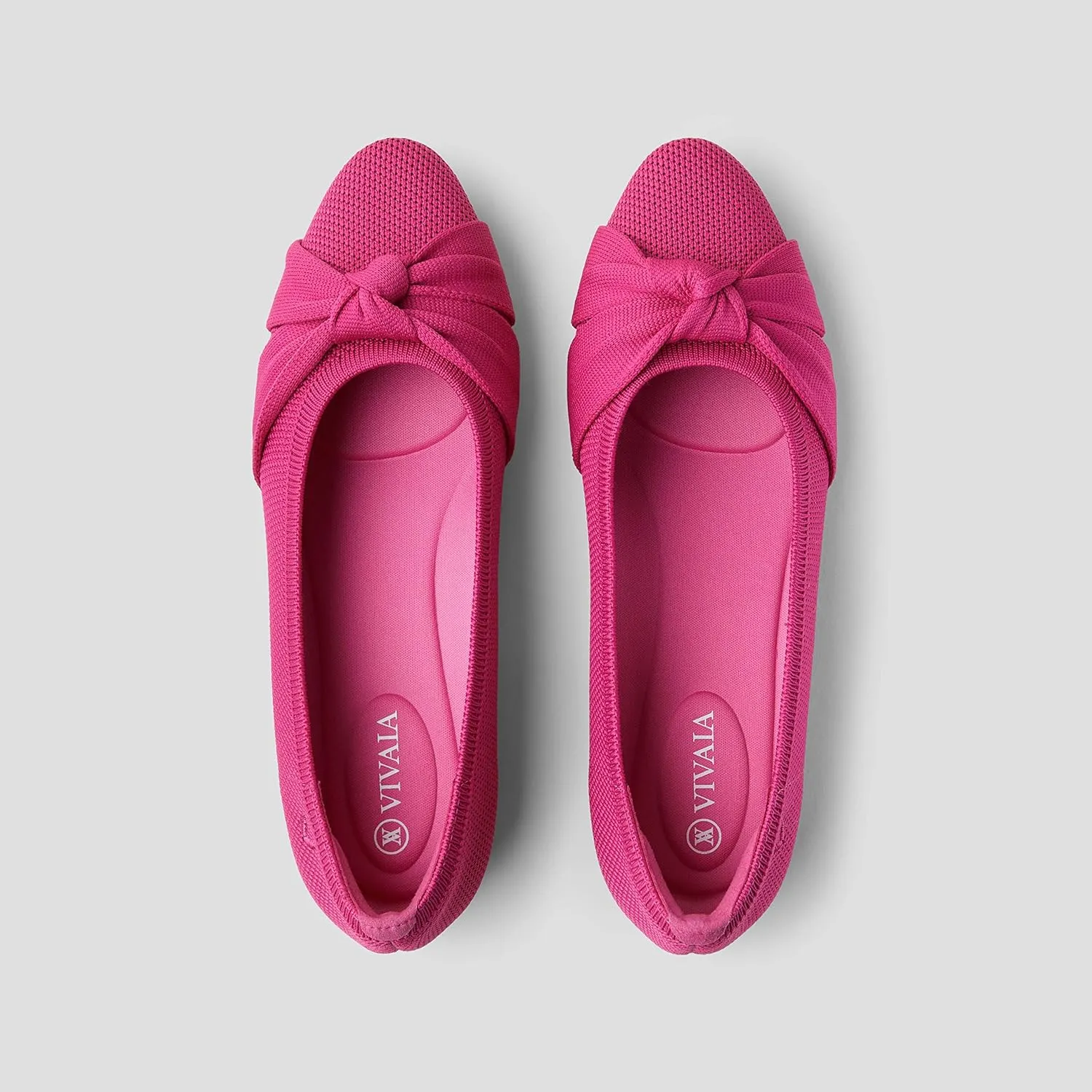 VIVAIA BiBi Women's Comfortable Flats, Casual Ballet Slip-on for Barbie Fans, Canvas or Denim, Round Toe, Pull-On, Rubber Sole, Female, Adults