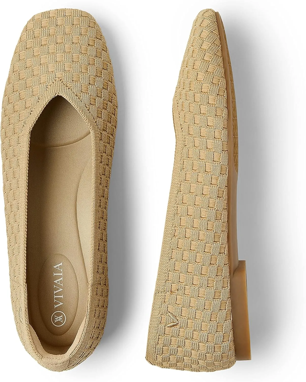 VIVAIA Margot 2.0 Women's Casual Flats Slip on Washable Ballet Flats Shoes Comfortable Square-Toe Style
