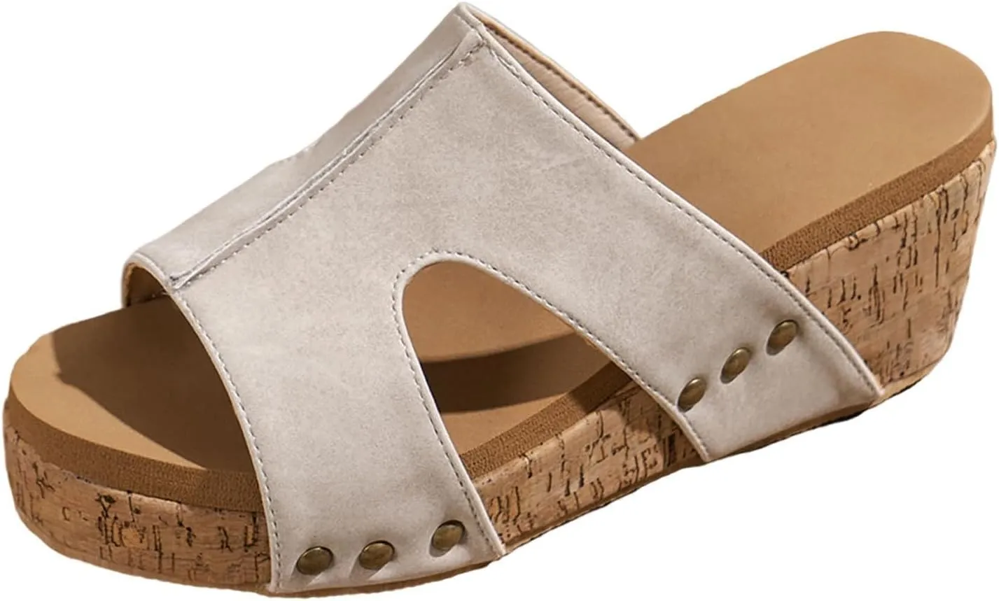 Wedge Sandals For Women 2025 Platform Comfort Orthopedic Wedge Sandals Open Toe Espadrilles Dressy High Heeled Wedges Women Summer Trendy Slip On Slippers Casual Arch Support Shoes Boho Beach Vacation