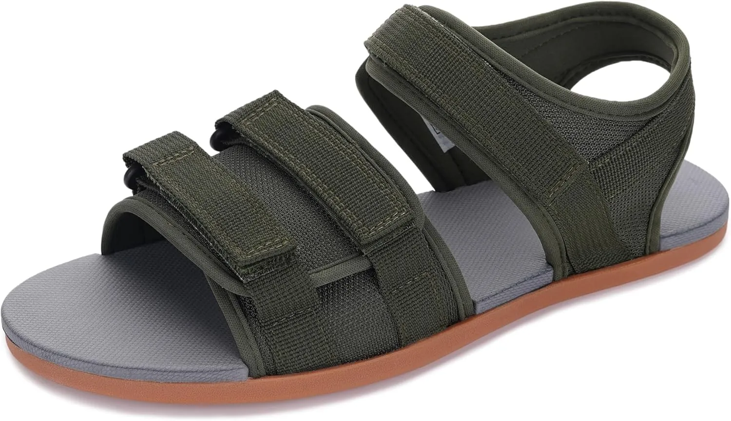 WHITIN Women’s Hiking Sandals Blackbrown Size 11   Men's Barefoot Sandals Olive Green Size 8