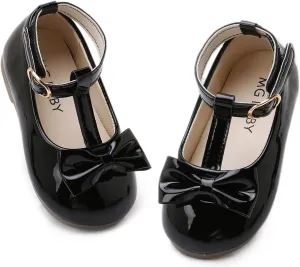 WILLFUN Toddler Little Girls Mary Jane Flats Bowknot Princess Dress Ballet Shoes Non-Slip Soft Sole School Party Girl’s Shoes