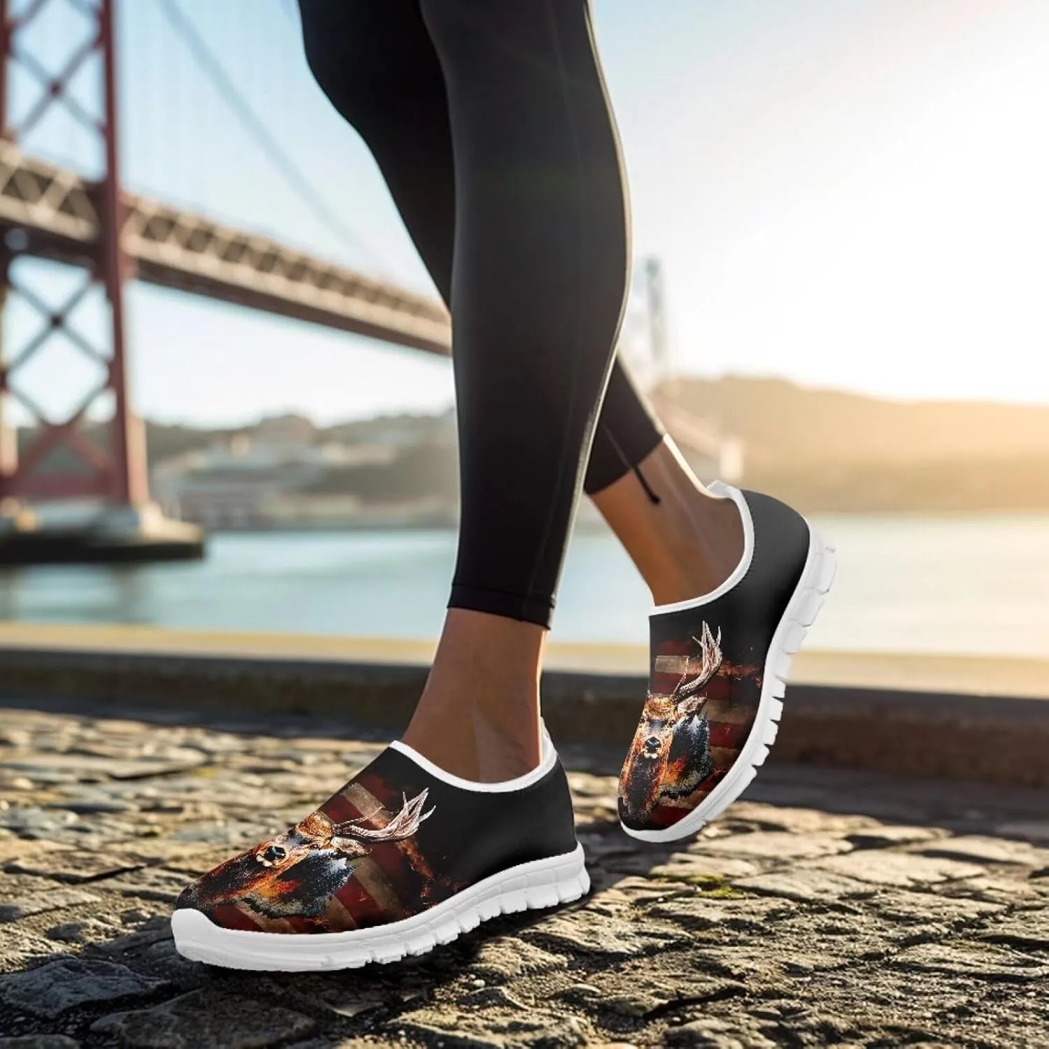 Women Slip On Sneakers Trendy Casual Shoes Womens Non Slip Walking Shoes