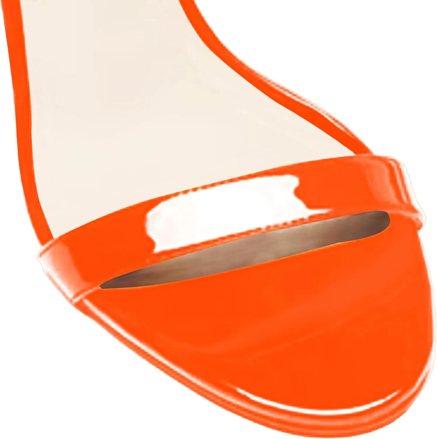 Women's 2 Inch Peep Open Toe Ankle Strap Patent Leather Kitten Low Heel Sandals Dress Shoes