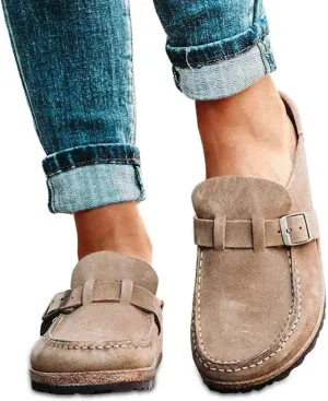 Women's & Men's Green Suede Casual Loafer Sandals Size EU 43