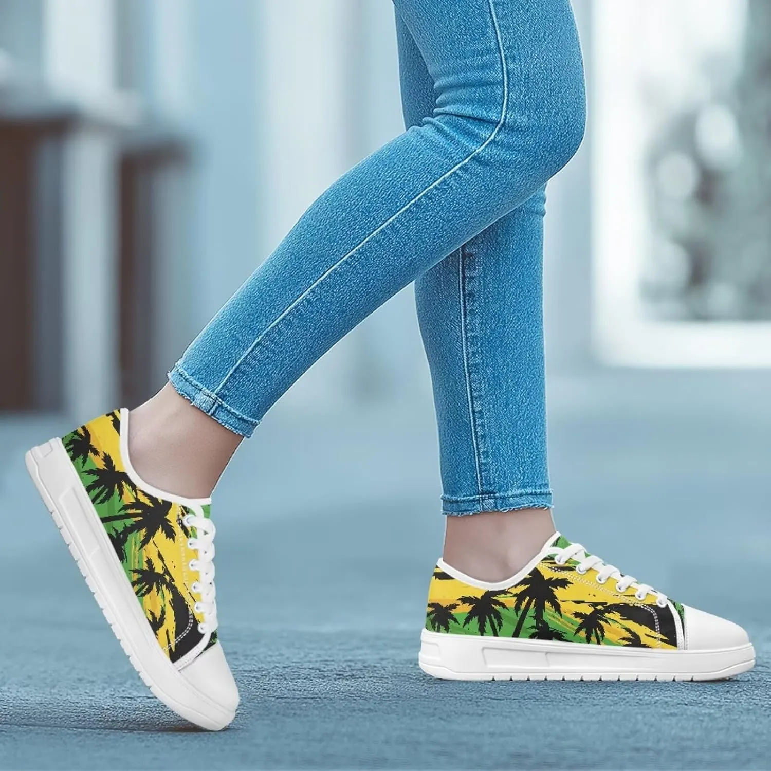 Womens Canvas Sneakers Lightweight Lace Up Fashion Comfortable Canvas Shoes Low Top Slip On Casual Tennis Walking Footwear