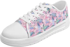 Womens Canvas Sneakers Lightweight Lace Up Fashion Comfortable Canvas Shoes Low Top Slip On Casual Tennis Walking Footwear