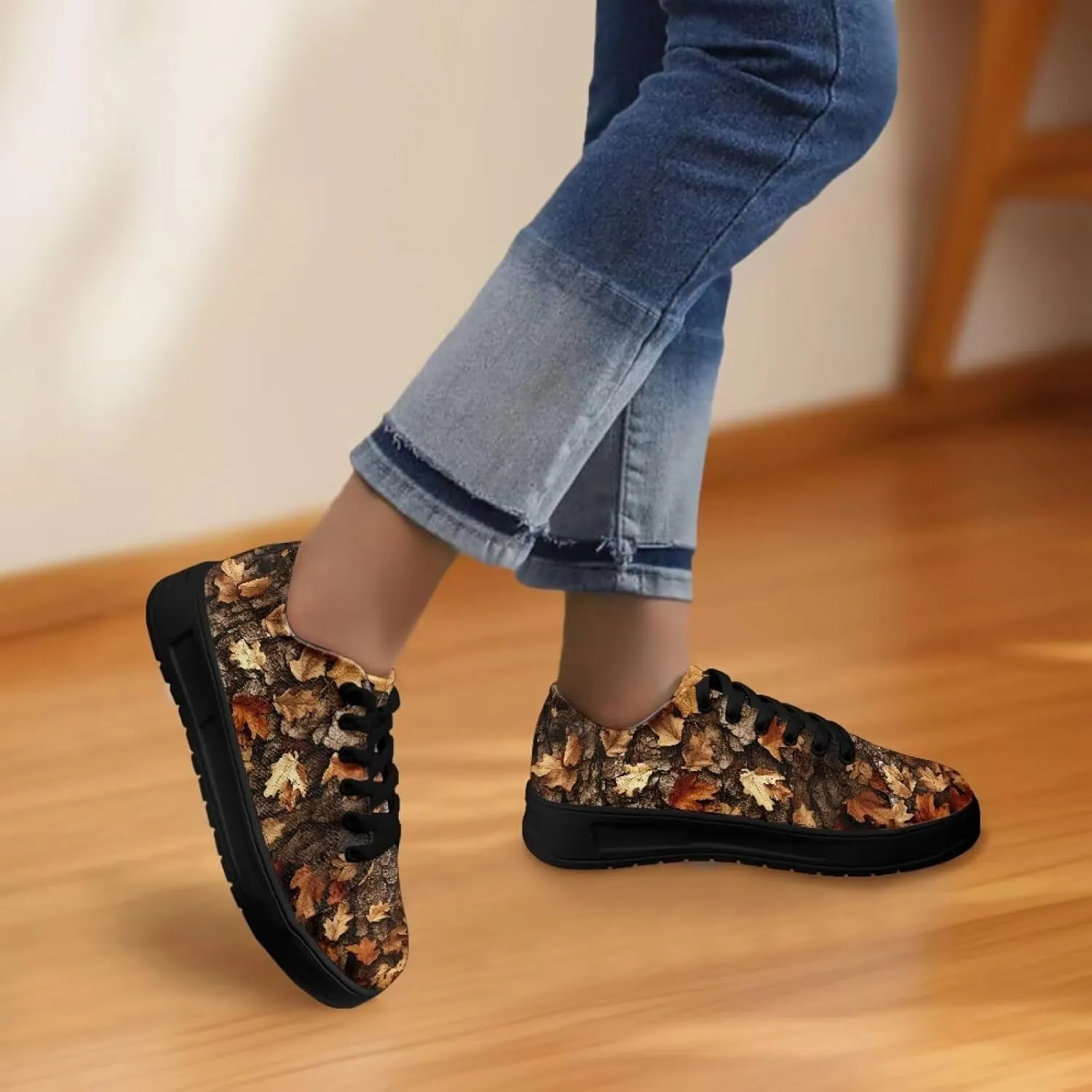 Women’s Canvas Sneakers Orthotic Walking Shoes with Memory Foam Non-Slip Canvas Shoes for Hiking Walking Running
