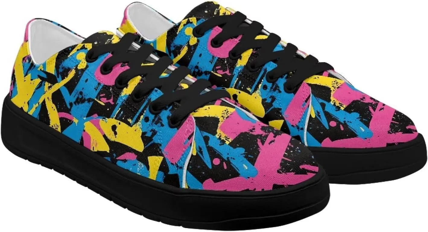 Women's Casual Canvas Shoes Comfortable Low Top Walking Shoes Classic Polyester Upper Arch Support Canvas Sneakers