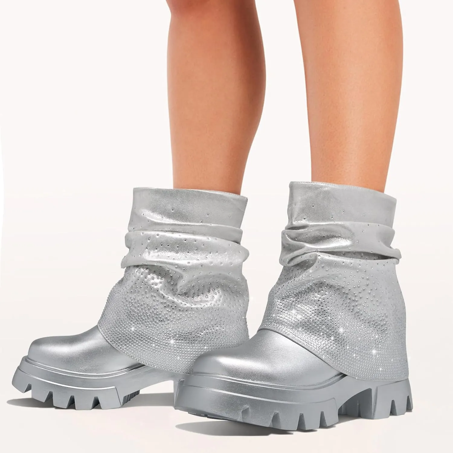 Women's Combat Boot Zebra Platform Ankle Adjustable Lace-Up Vamp Inside Zipper Fashion Party Boots
