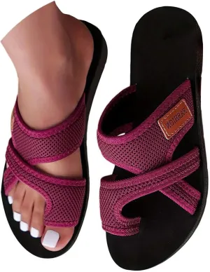 Womens Flip Flops Ladies Yoga Mat Comfortable Walking Thong Sandals With Plantar Fasciitis Arch Support Slip On