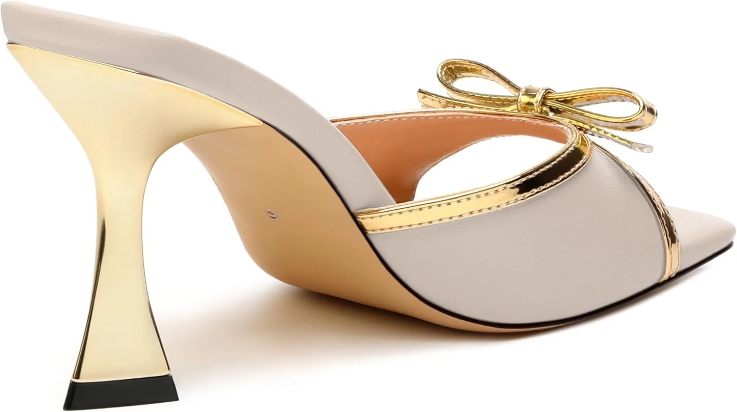 Women's Heeled Sandals, Open Square Toe Stilettos with Bow Detail, Fashion Dressy High Heels for Work, Parties & Daily Outings