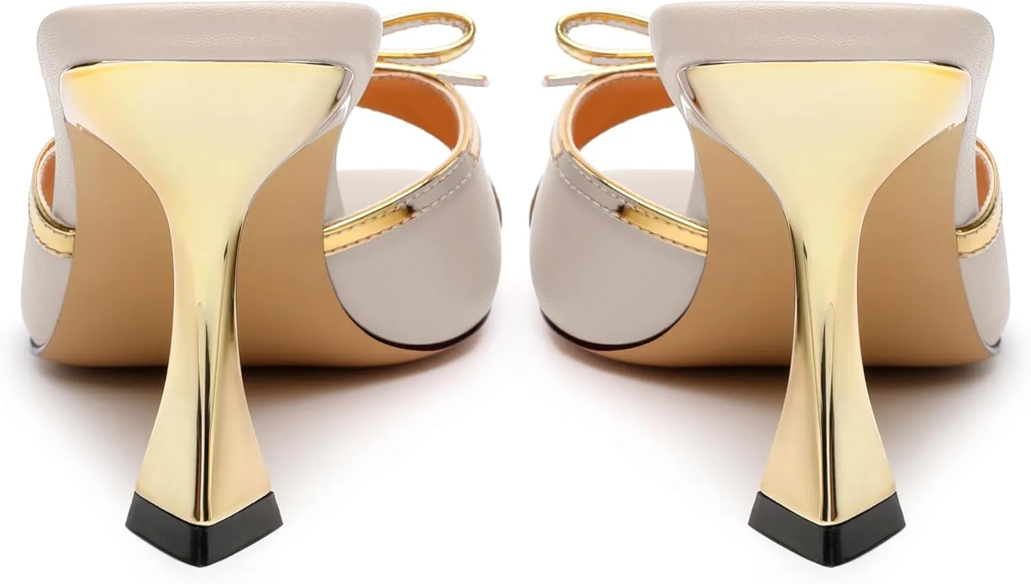 Women's Heeled Sandals, Open Square Toe Stilettos with Bow Detail, Fashion Dressy High Heels for Work, Parties & Daily Outings