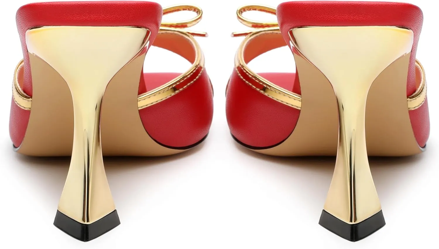 Women's Heeled Sandals, Open Square Toe Stilettos with Bow Detail, Fashion Dressy High Heels for Work, Parties & Daily Outings