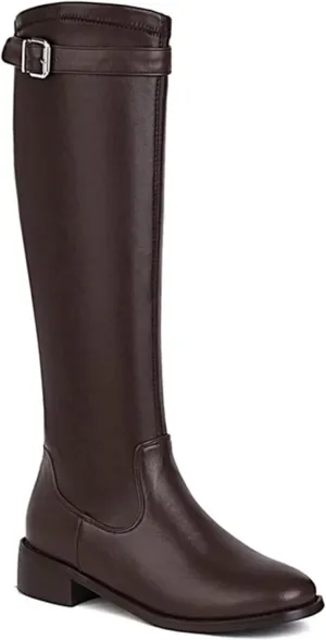 Women's Knee Length Boots, Fashionable British Style High Heeled Knight Boots, Classic Spring and Autumn - Calf Boots
