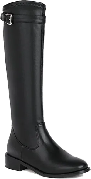 Women's Knee Length Boots, Fashionable British Style High Heeled Knight Boots, Classic Spring and Autumn - Calf Boots