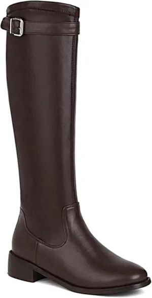 Women's Knee Length Boots, Fashionable British Style High Heeled Knight Boots, Classic Spring and Autumn - Calf Boots