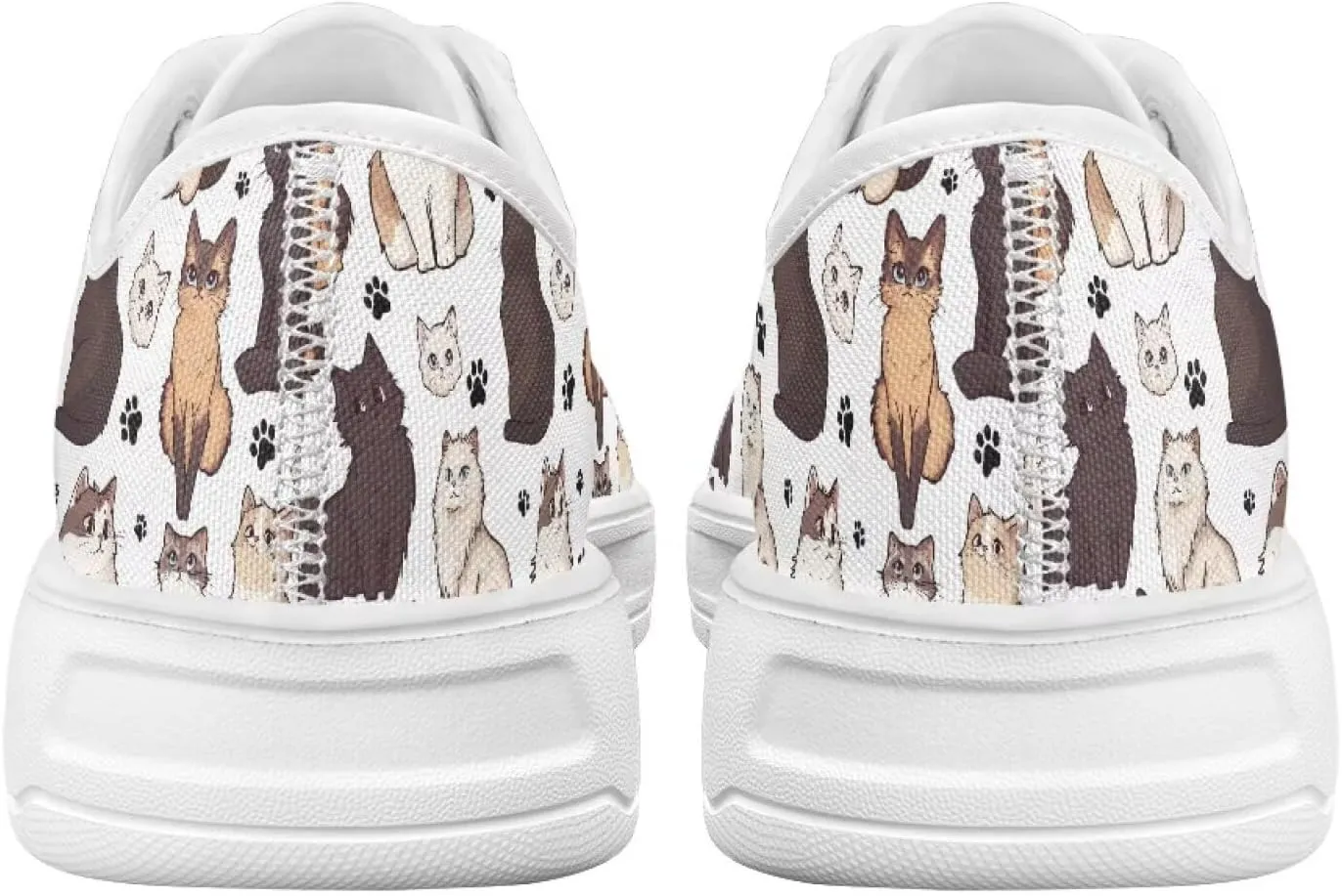 Women's Lace Up Low Top Canvas Shoes Fashion Casual Round Toe Sneakers Hands Free No Laces Barefoot Shoes US5.5-13.5