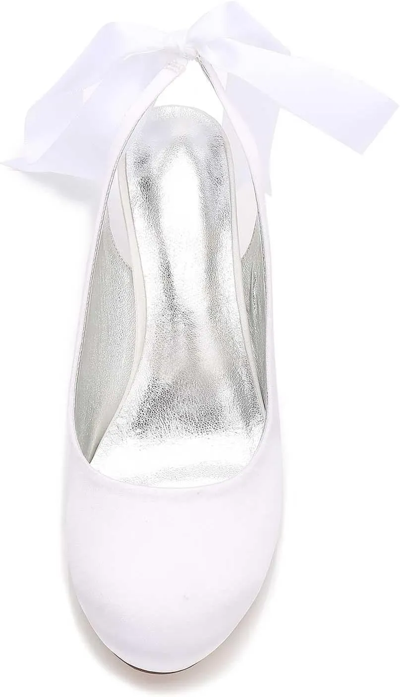 Women's Mary Jane Low Kitten Heel Pumps Closed Toe Slip On Dress Office Work Bridal Wedding Party Shoes