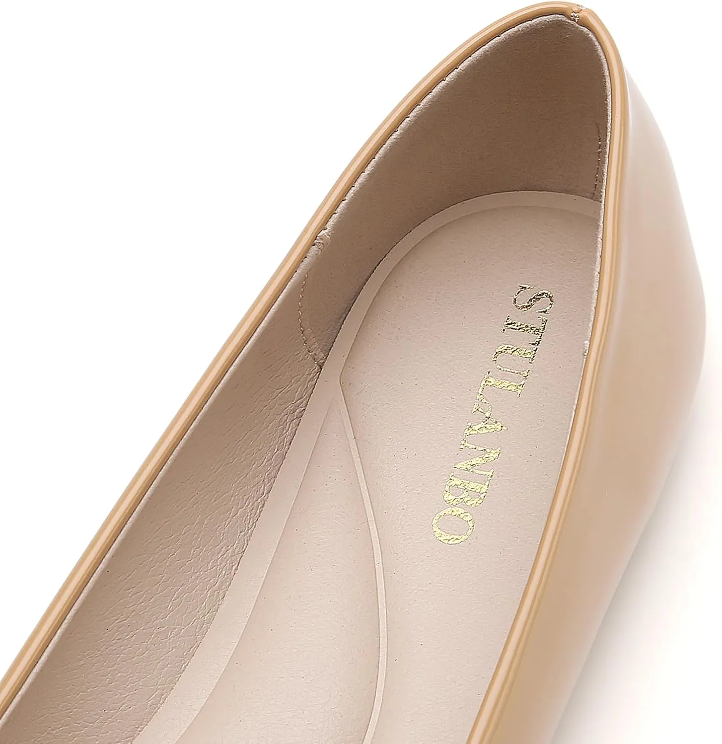 Women's Pointy Toe Loafer Flat Comfortable Faux Suede Work Shoes, Cute Penny Loafer Slip On Ballet Flat