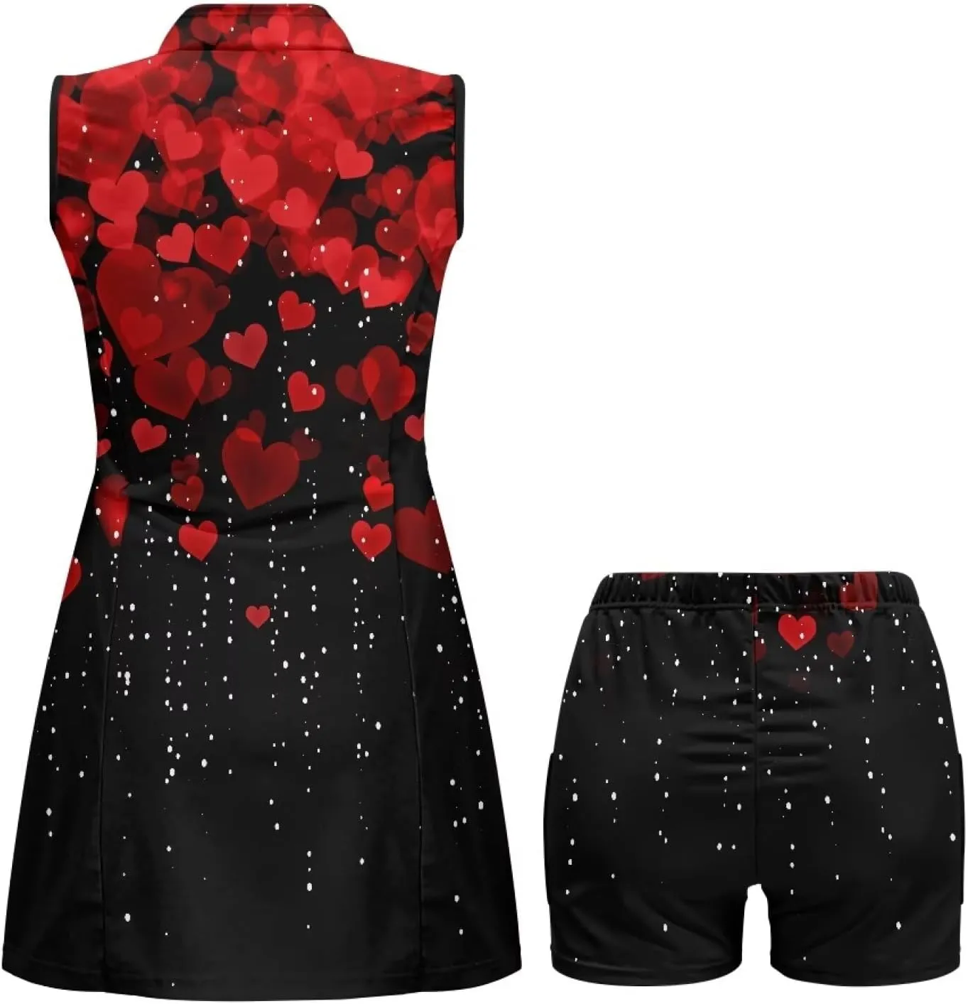 Women's Sleeveless Tennis Dress Collared Zip Up Athletic Golf Dresses Stylish Sports Workout Outfits