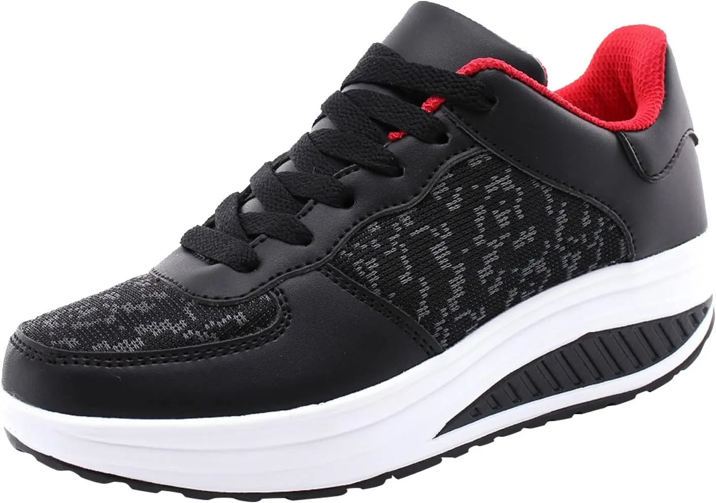 ZBYY High Heel Wedge Sneakers for Women Comfort Wedge Platform Athletic Tennis Sneakers Fitness Walking Shoes